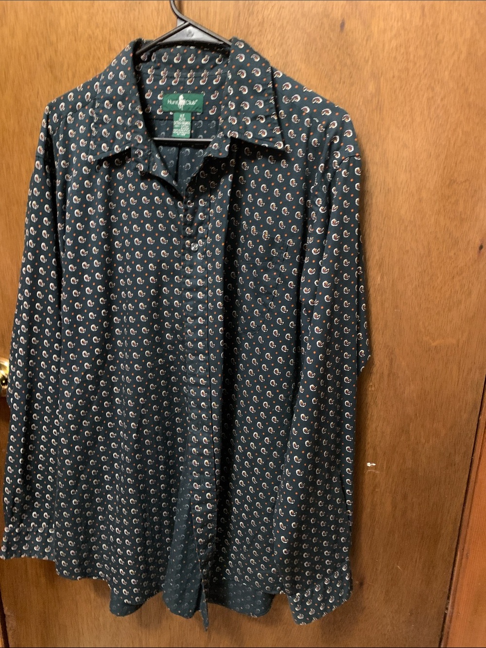 Hunt Club Green Paisley-Print Button-Down Shirt